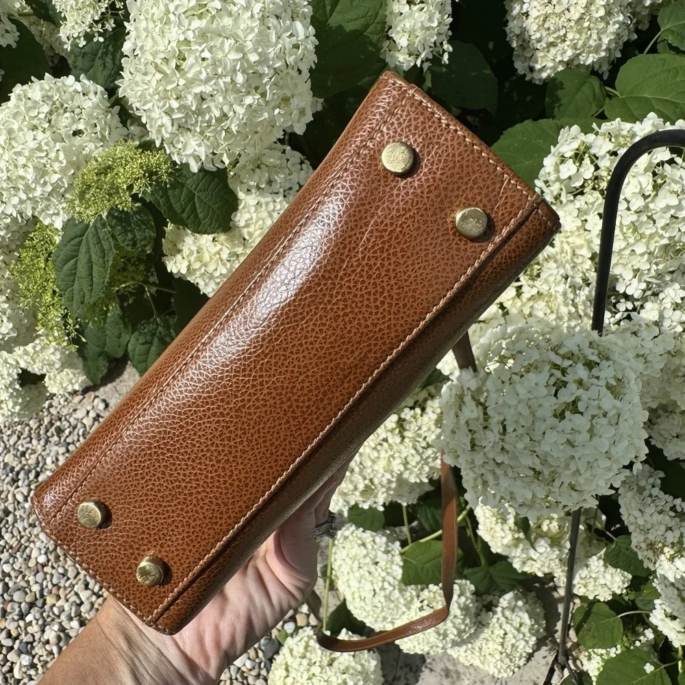 COACH Vintage Gracie Bag 4413 Leather Brown Turnlock Shoulder ~ Made In Italy